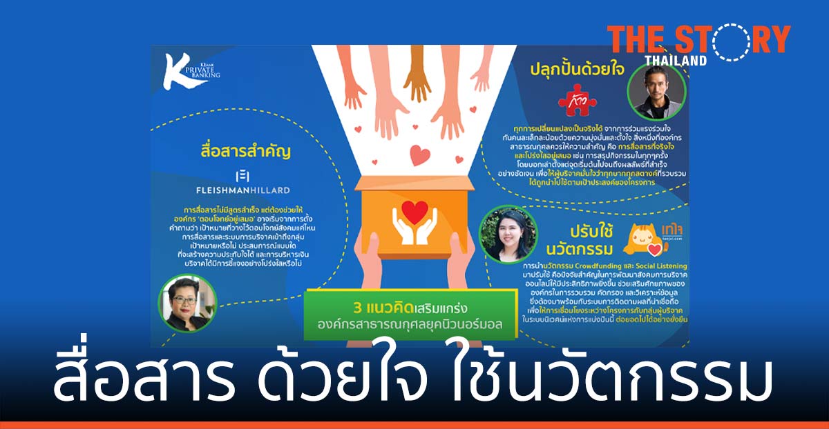 สื่อสาร ด้วยใจ ใช้นวัตกรรม เสริมแกร่งองค์กรสาธารณกุศล ยุค New Normal
