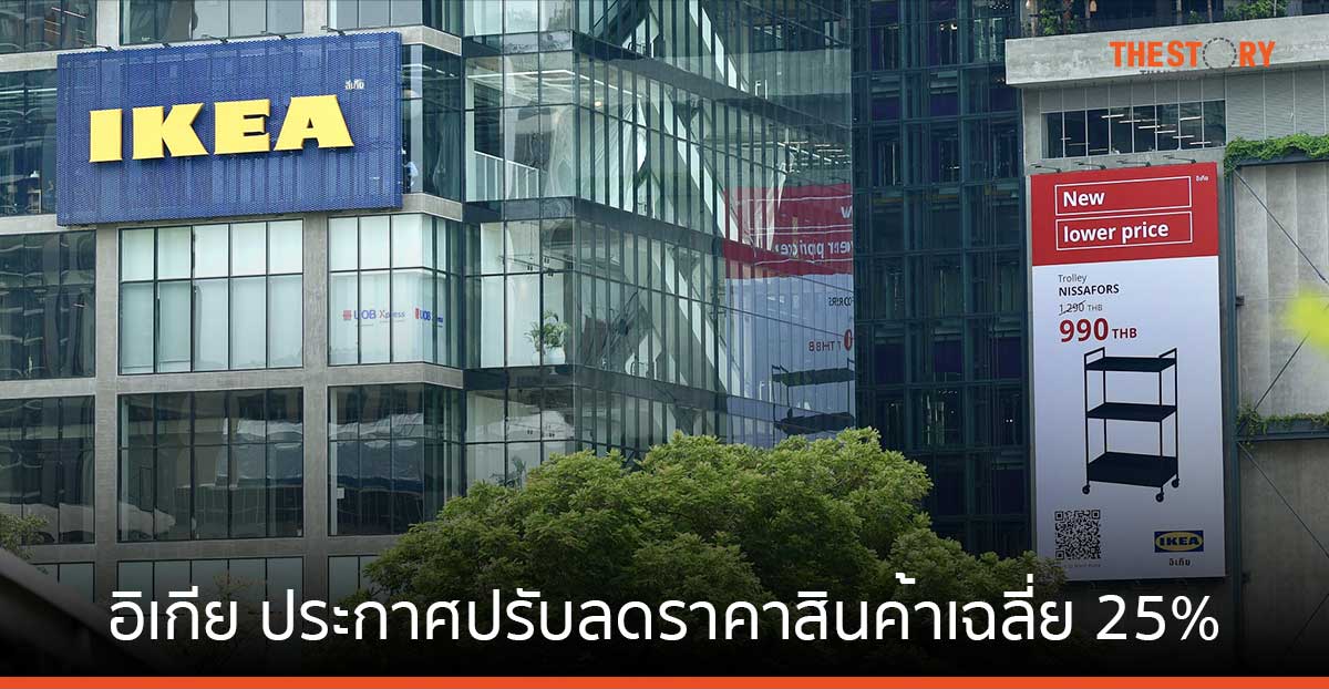 อิเกีย ปรับลดราคาสินค้าเฉลี่ย 25% พร้อมส่วนลดอาหารและเครื่องดื่ม20% หวังแบ่งเบาภาระผู้บริโภค